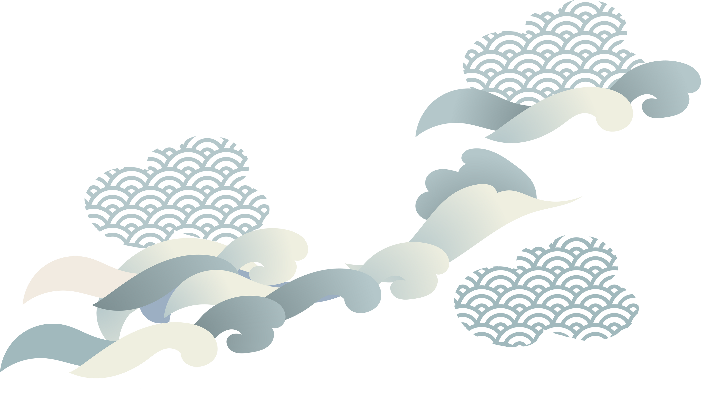Clouds in asian style design element